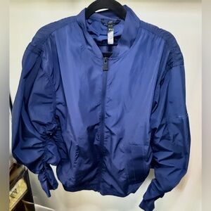 adidas Blue Bomber Jacket with hand warmers